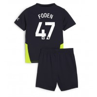 Manchester City Phil Foden #47 Fotballklær Bortedraktsett Barn 2024-25 Kortermet (+ korte bukser)